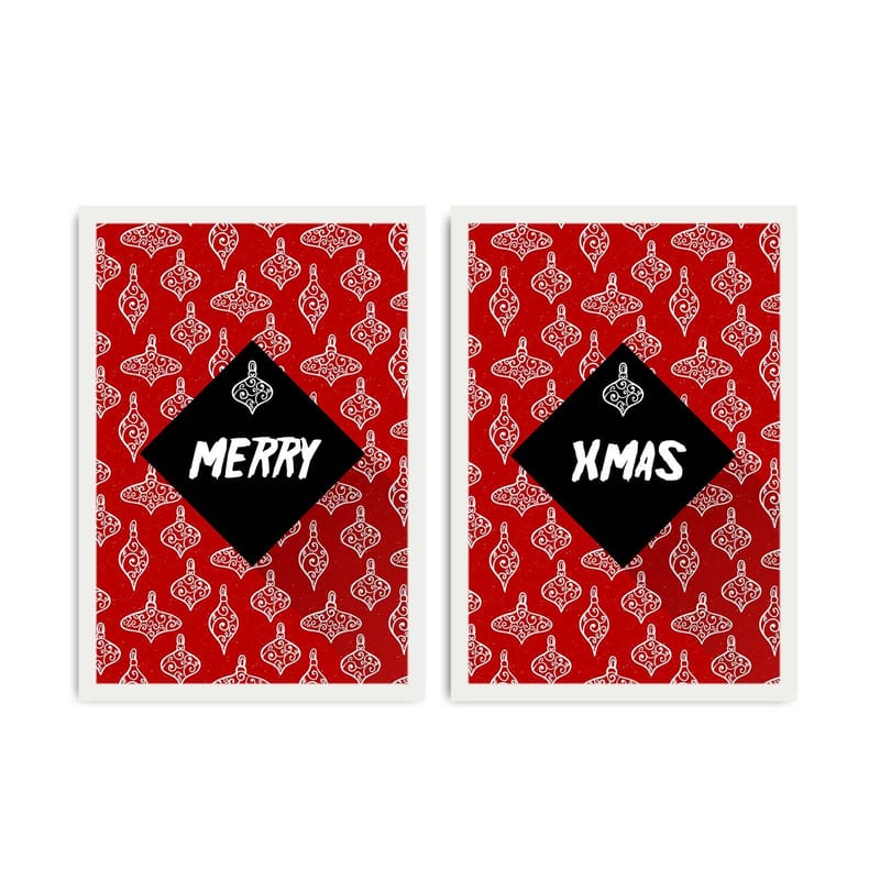 Dekorativ Inramad MDF-målning 2-Delar 35x50 cm, Flerfärgad