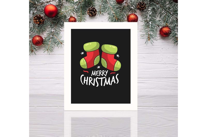 Dekorativ Inramad MDF-målning 24x29 cm, Flerfärgad