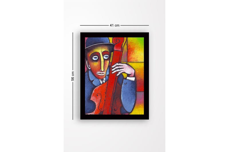 DEKORATIV INRAMAD MDF-MÅLNING 41x56 cm Flerfärgad - Inredning & dekor - Tavlor & konst