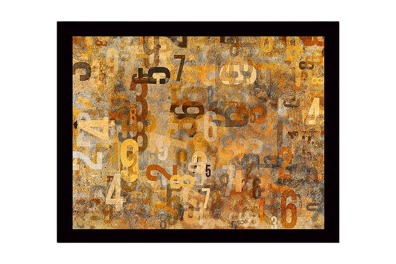 DEKORATIV INRAMAD MDF-MÅLNING 41x56 cm Flerfärgad - Inredning & dekor - Tavlor & konst