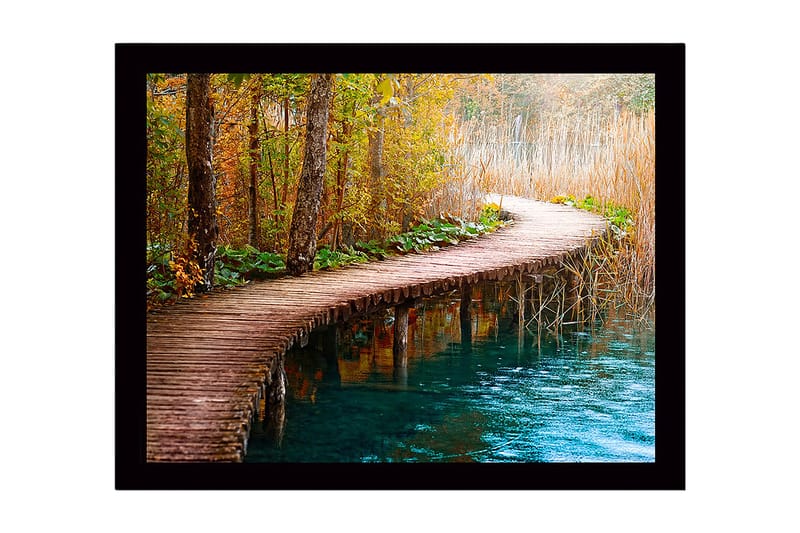 DEKORATIV INRAMAD MDF-MÅLNING 41x56 cm Flerfärgad - Inredning & dekor - Tavlor & konst