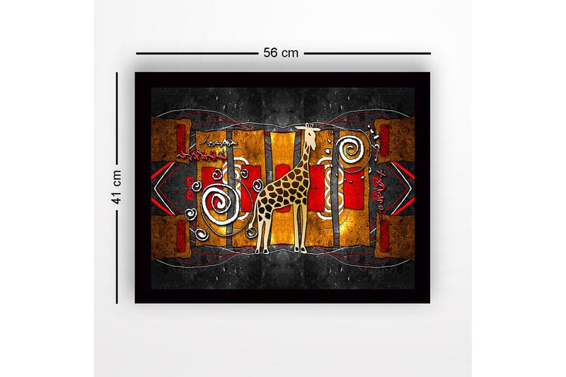 DEKORATIV INRAMAD MDF-MÅLNING 41x56 cm Flerfärgad - Inredning & dekor - Tavlor & konst