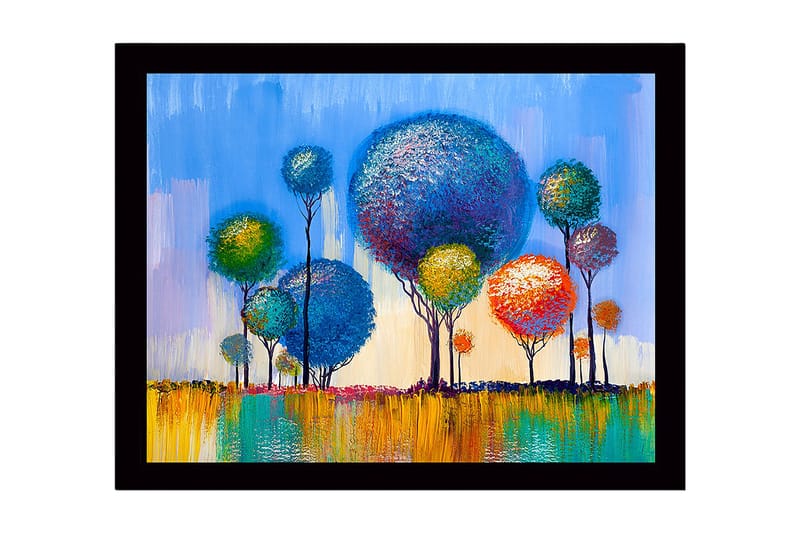 DEKORATIV INRAMAD MDF-MÅLNING 41x56 cm Flerfärgad - Inredning & dekor - Tavlor & konst