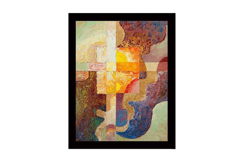 DEKORATIV INRAMAD MDF-MÅLNING 41x56 cm Flerfärgad - Inredning & dekor - Tavlor & konst