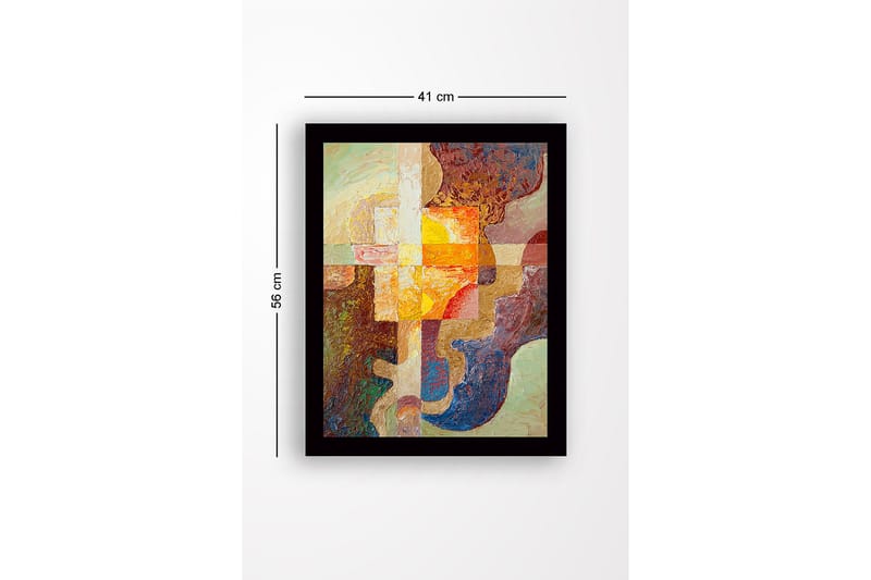 DEKORATIV INRAMAD MDF-MÅLNING 41x56 cm Flerfärgad - Inredning & dekor - Tavlor & konst