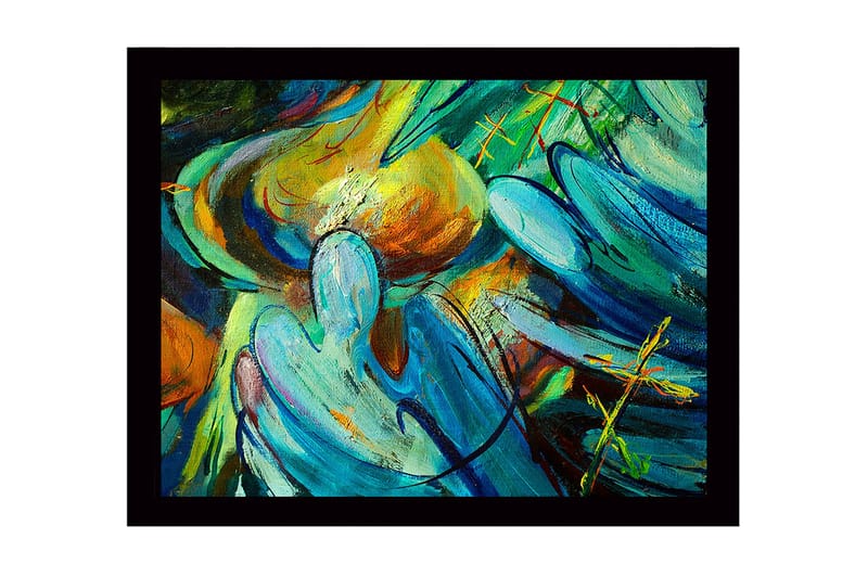 DEKORATIV INRAMAD MDF-MÅLNING 41x56 cm Flerfärgad - Inredning & dekor - Tavlor & konst