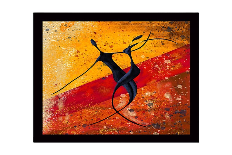 DEKORATIV INRAMAD MDF-MÅLNING 41x56 cm Flerfärgad - Inredning & dekor - Tavlor & konst