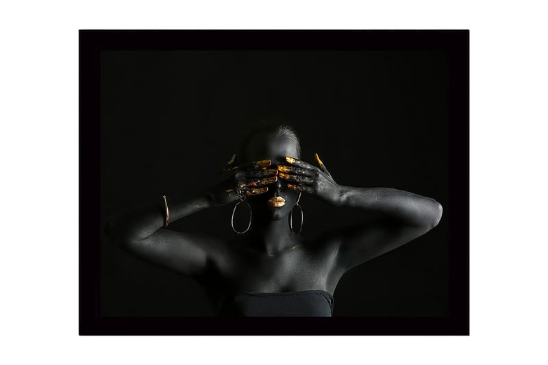 DEKORATIV INRAMAD MDF-MÅLNING 41x56 cm Flerfärgad