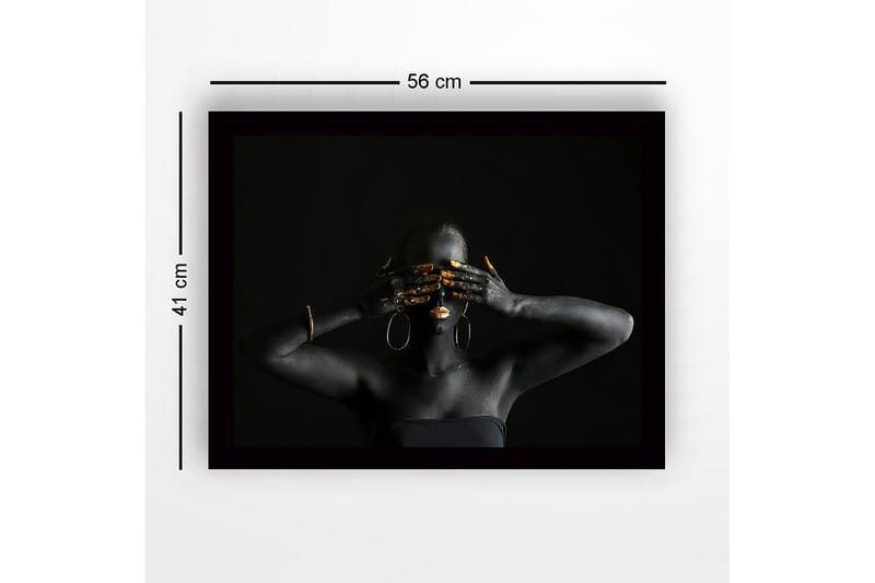 DEKORATIV INRAMAD MDF-MÅLNING 41x56 cm Flerfärgad - Inredning & dekor - Tavlor & konst