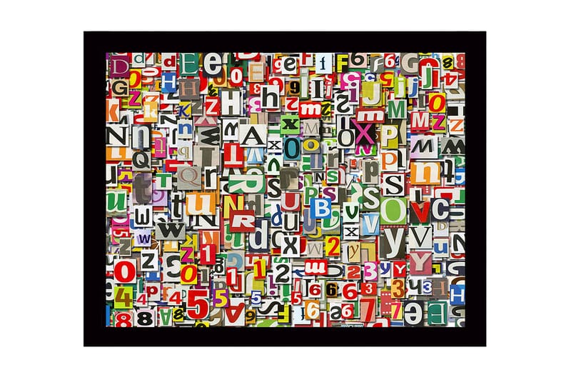 DEKORATIV INRAMAD MDF-MÅLNING 41x56 cm Flerfärgad - Inredning & dekor - Tavlor & konst