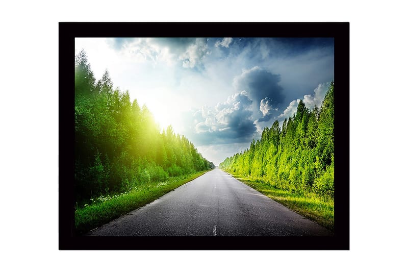 DEKORATIV INRAMAD MDF-MÅLNING 41x56 cm Flerfärgad