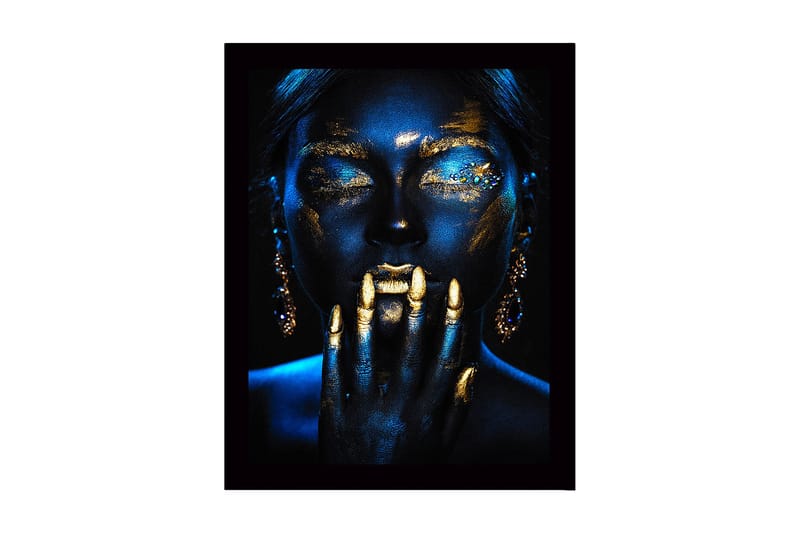 DEKORATIV INRAMAD MDF-MÅLNING 41x56 cm Flerfärgad