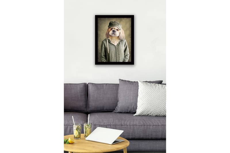 DEKORATIV INRAMAD MDF-MÅLNING 41x56 cm Flerfärgad - Inredning & dekor - Tavlor & konst