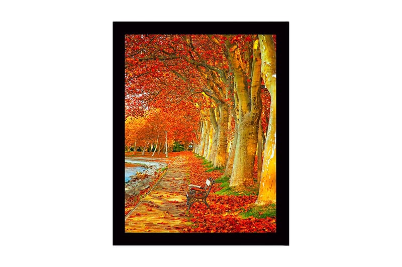 DEKORATIV INRAMAD MDF-MÅLNING 41x56 cm Flerfärgad - Inredning & dekor - Tavlor & konst
