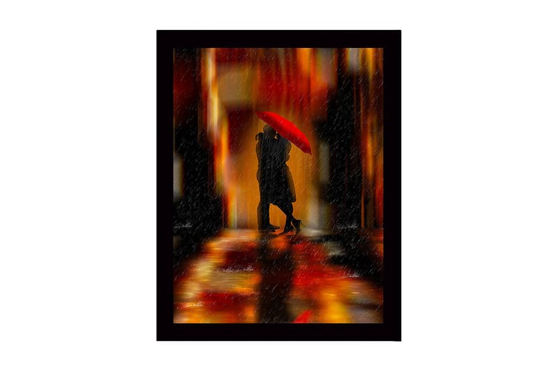 DEKORATIV INRAMAD MDF-MÅLNING 41x56 cm Flerfärgad - Inredning & dekor - Tavlor & konst