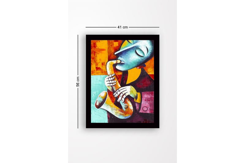 DEKORATIV INRAMAD MDF-MÅLNING 41x56 cm Flerfärgad - Inredning & dekor - Tavlor & konst