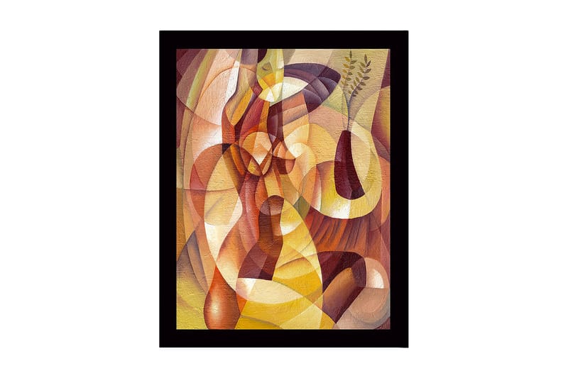 DEKORATIV INRAMAD MDF-MÅLNING 41x56 cm Flerfärgad