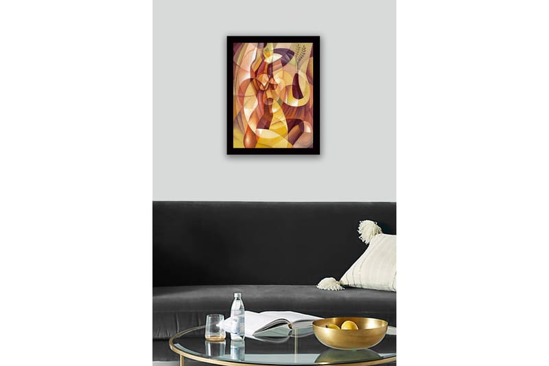DEKORATIV INRAMAD MDF-MÅLNING 41x56 cm Flerfärgad - Inredning & dekor - Tavlor & konst