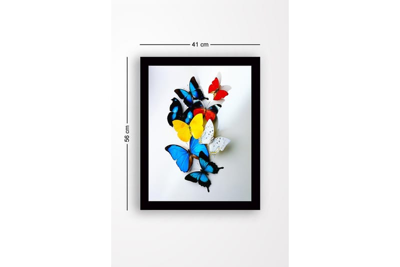 DEKORATIV INRAMAD MDF-MÅLNING 41x56 cm Flerfärgad - Inredning & dekor - Tavlor & konst