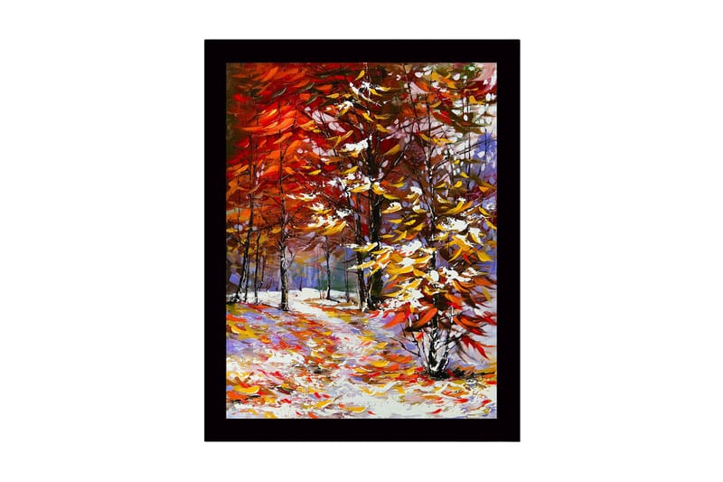 DEKORATIV INRAMAD MDF-MÅLNING 41x56 cm Flerfärgad