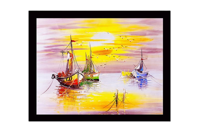 DEKORATIV INRAMAD MDF-MÅLNING 41x56 cm Flerfärgad - Inredning & dekor - Tavlor & konst