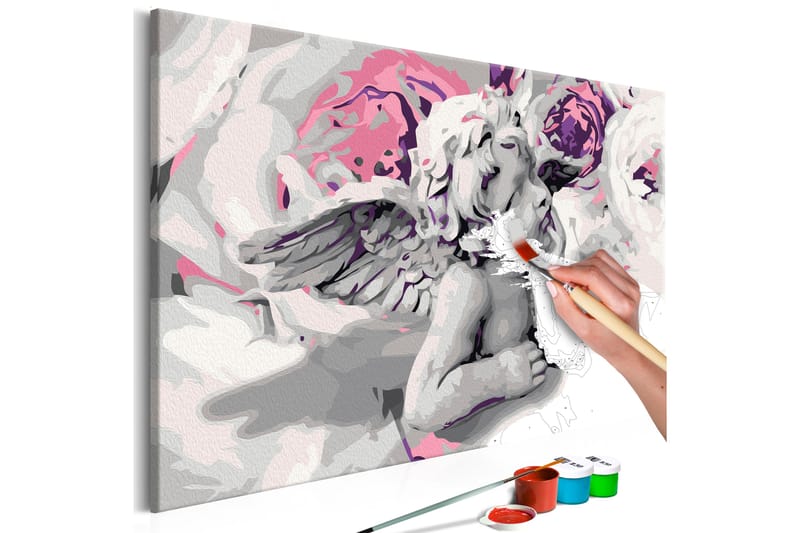 GÖR-DET-SJÄLV Målningar Angel Flowers 60x40 cm - Gör det själv tavlor