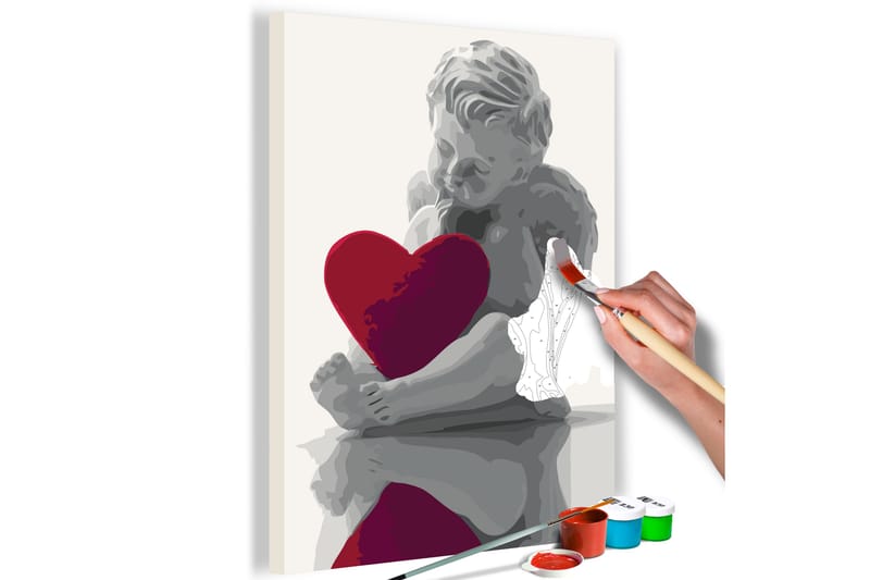 GÖR-DET-SJÄLV Målningar Angel Red Heart 40x60 cm - Artgeist sp. z o. o. - Gör det själv tavlor
