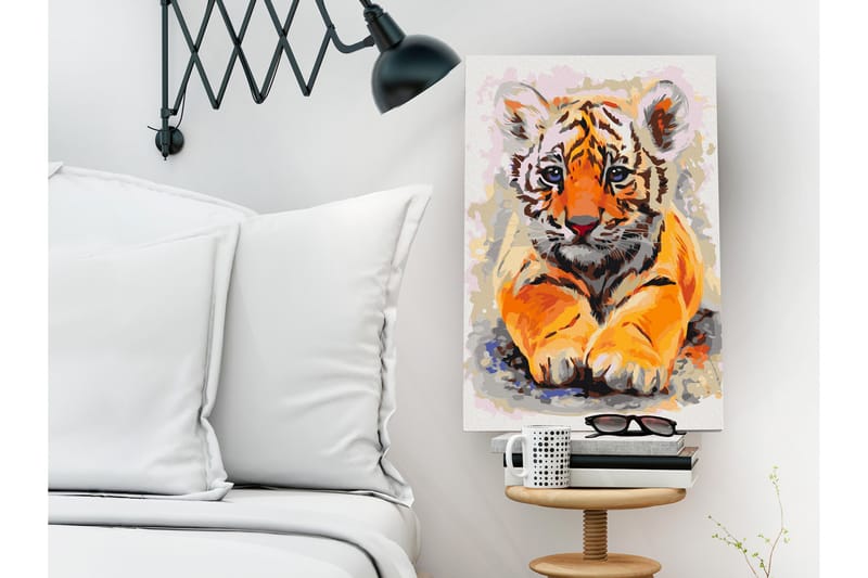 GÖR-DET-SJÄLV Målningar Baby Tiger 40x60 cm - Artgeist sp. z o. o. - Inredning & dekor - Tavlor & konst - Måla själv - Gör det själv tavlor