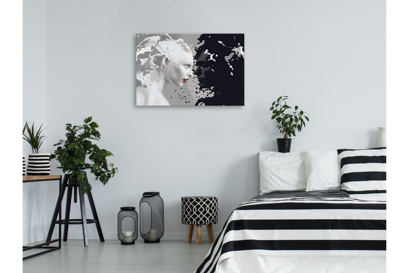 GÖR-DET-SJÄLV Målningar Black & White 60x40 cm - Artgeist sp. z o. o. - Gör det själv tavlor