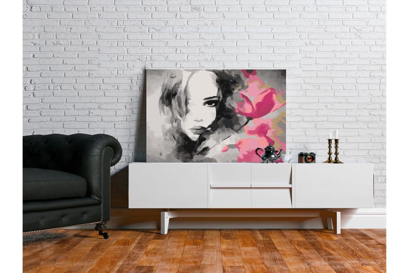 GÖR-DET-SJÄLV Målningar Black & White Portrait 60x40 cm - Artgeist sp. z o. o. - Inredning & dekor - Tavlor & konst - Måla själv - Gör det själv tavlor