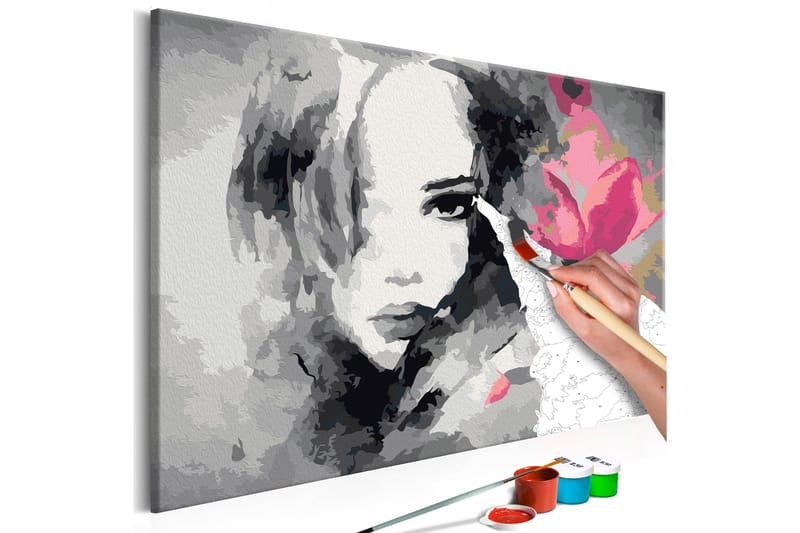 Gör-det-själv Målningar Black & White Portrait 60x40 cm - Artgeist sp. z o. o. - Inredning & dekor - Tavlor & konst - Måla själv - Gör det själv tavlor