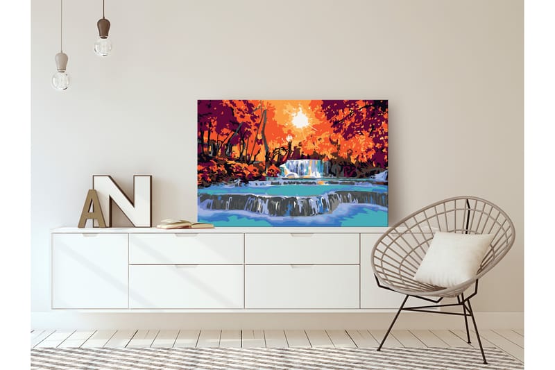 GÖR-DET-SJÄLV Målningar Cascade 60x40 cm - Artgeist sp. z o. o. - Inredning & dekor - Tavlor & konst - Måla själv - Gör det själv tavlor