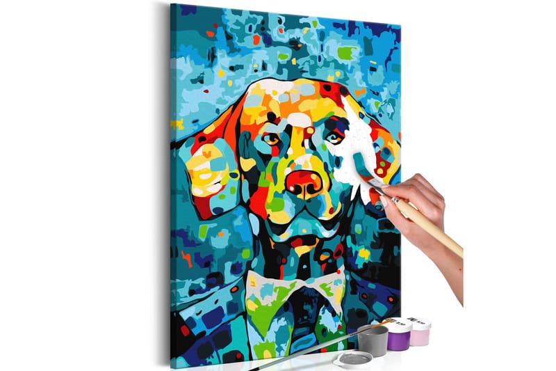 GÖR-DET-SJÄLV Målningar Dog Portrait 40x60 cm - Artgeist sp. z o. o. - Gör det själv tavlor