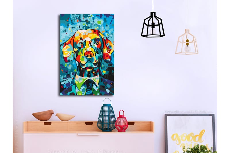 Gör-det-själv Målningar Dog Portrait 40x60 cm - Artgeist sp. z o. o. - Inredning & dekor - Tavlor & konst - Måla själv - Gör det själv tavlor