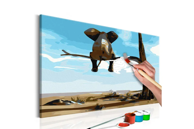 Gör-det-själv Målningar Elephant In A Tree 60x40 cm, Artgeist sp. z o. o.