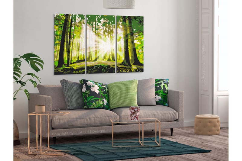 GÖR-DET-SJÄLV Målningar Forest Spring 120x80 cm - Artgeist sp. z o. o. - Gör det själv tavlor