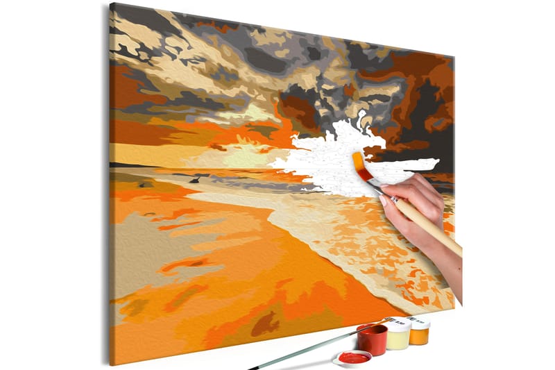 GÖR-DET-SJÄLV Målningar Golden Beach 60x40 cm - Artgeist sp. z o. o. - Gör det själv tavlor
