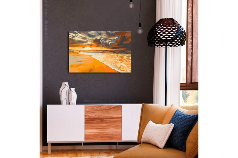 Gör-det-själv Målningar Golden Beach 60x40 cm - Artgeist sp. z o. o. - Inredning & dekor - Tavlor & konst - Måla själv - Gör det själv tavlor