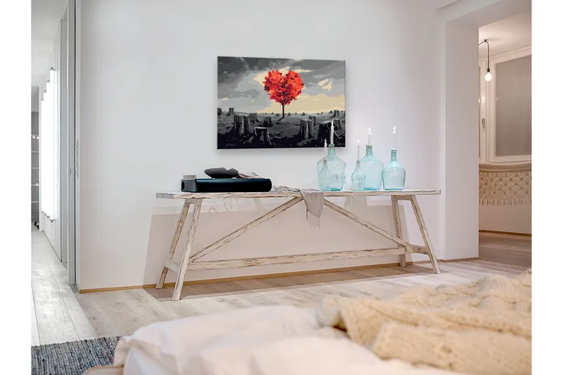 Gör-det-själv Målningar Heart-Shaped Tree 60x40 cm - Artgeist sp. z o. o. - Inredning & dekor - Tavlor & konst - Måla själv - Gör det själv tavlor