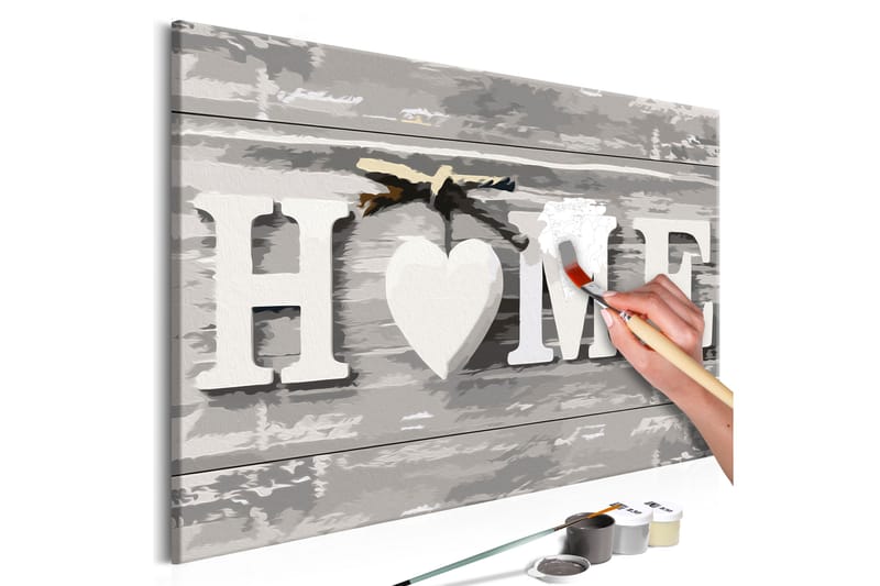 GÖR-DET-SJÄLV Målningar Home Letters 60x40 cm - Artgeist sp. z o. o. - Gör det själv tavlor