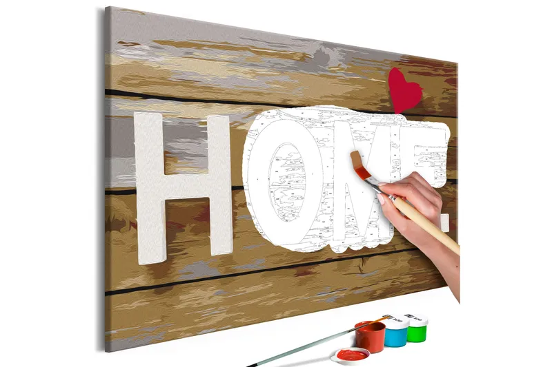 Gör-det-själv Målningar Home with Heart 60x40 cm, Artgeist sp. z o. o.