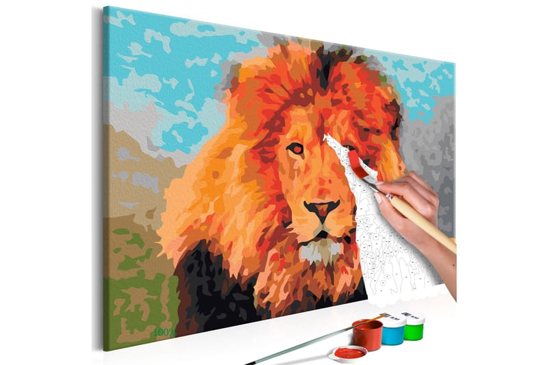 GÖR-DET-SJÄLV Målningar Lion  60x40 cm - Artgeist sp. z o. o. - Gör det själv tavlor