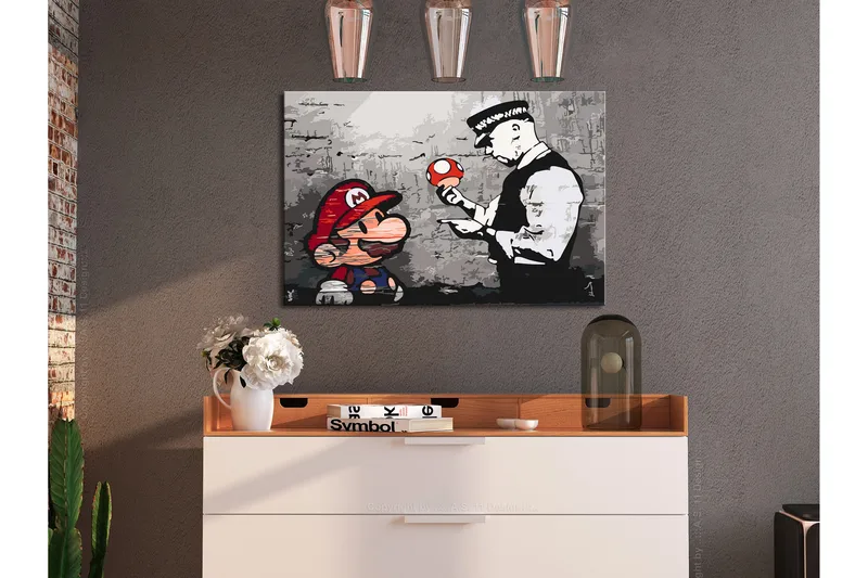 Gör-det-själv Målningar Mario Banksy 60x40 cm - Artgeist sp. z o. o. - Inredning & dekor - Tavlor & konst - Måla själv - Gör det själv tavlor