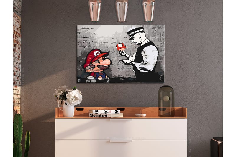 GÖR-DET-SJÄLV Målningar Mario Banksy 60x40 cm - Artgeist sp. z o. o. - Inredning & dekor - Tavlor & konst - Måla själv - Gör det själv tavlor