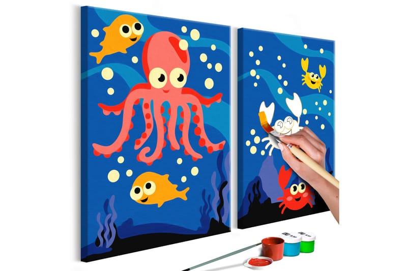 GÖR-DET-SJÄLV Målningar Ocean Animals 33x23 cm - Artgeist sp. z o. o. - Gör det själv tavlor