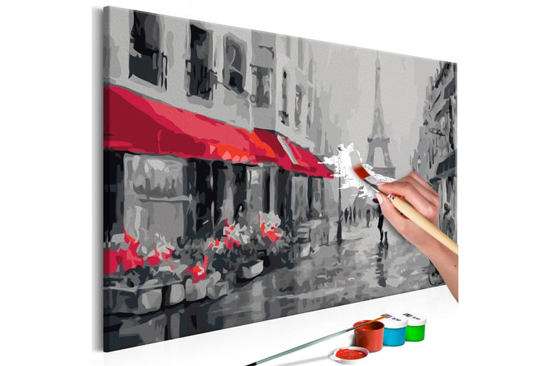 GÖR-DET-SJÄLV Målningar Rainy Paris  60x40 cm - Artgeist sp. z o. o. - Gör det själv tavlor