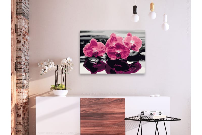 GÖR-DET-SJÄLV Målningar Three Orchids  60x40 cm - Artgeist sp. z o. o. - Inredning & dekor - Tavlor & konst - Måla själv - Gör det själv tavlor