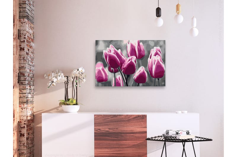 GÖR-DET-SJÄLV Målningar Tulip Field 60x40 cm - Artgeist sp. z o. o. - Inredning & dekor - Tavlor & konst - Måla själv - Gör det själv tavlor