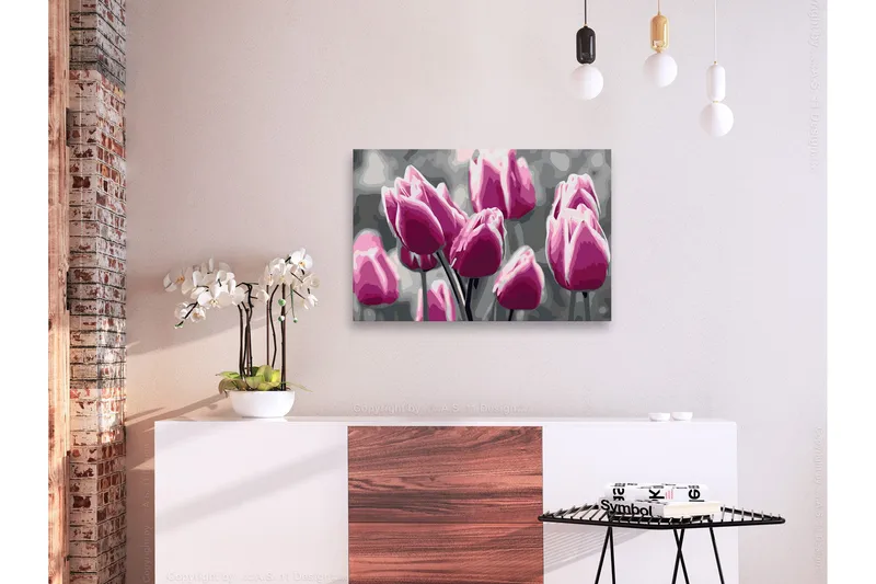 Gör-det-själv Målningar Tulip Field 60x40 cm - Artgeist sp. z o. o. - Inredning & dekor - Tavlor & konst - Måla själv - Gör det själv tavlor