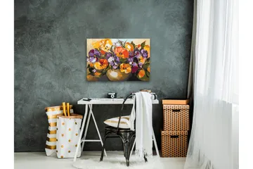 Gör-det-själv Målningar Vase Of Pansies 60x40 cm - Artgeist sp. z o. o. - Inredning & dekor - Tavlor & konst - Måla själv - Gör det själv tavlor
